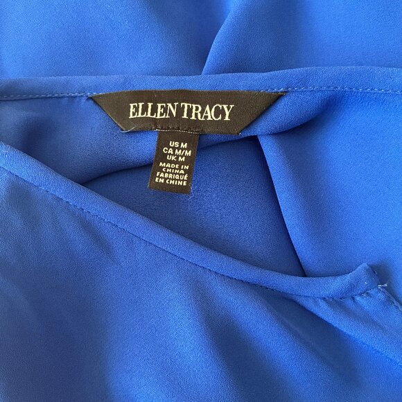 Ellen Tracy Blouse Blue NWOT - Picture 5 of 7